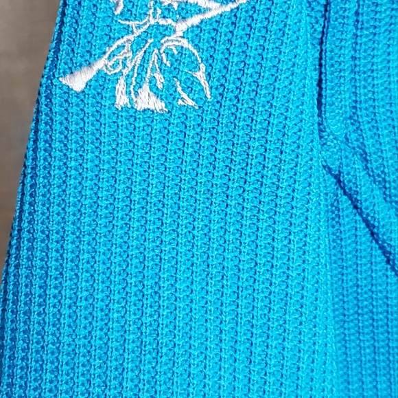 Women's Spyder Core Waffle Knit Zip Up Jacket Turquoise Size L - Picture 15 of 16